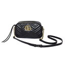 グッチ GUCCI キルティング スモール ショルダーバッグ レディース 447632 DTD1T 1000 GGマーモント ブラック BLACK NERO アンティークゴールド【送料無料】