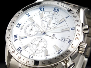 サルバトーレマーラ 腕時計 時計 クロノグラフ メンズ SM2000-SSWH【3％OFF】【セール】
