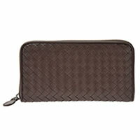 ボッテガヴェネタ BOTTEGA VENETA イントレチャート ラウンドファスナー長財布 ラムレザー ダークブラウン 114076-V001N 2040【お買い物マラソン ポイント最大41倍 〜7/12 1:59】　