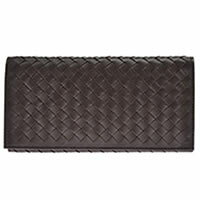 ボッテガヴェネタ BOTTEGA VENETA イントレチャート ファスナー付長財布 ラムレザー ダークブラウン 156819-V4651 2040【RCPmara1207】【FS_708-5】