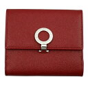 BVLGARI ブルガリ BVLGARI 33741 Wホック二つ折り財布 レッド 革小物(代引不可)【送料無料】