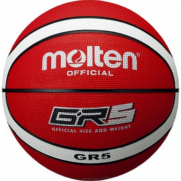 モルテン(Molten) バスケットボール5号球 GR5(レッド×ホワイト) BGR5RWの画像