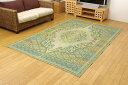 純国産 い草花ござカーペット 『アシック』 グリーン 江戸間6畳(約261×352cm)【送料無料】【代引き不可】