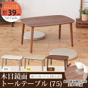 木目鏡面トールテーブル(75) (リビングテーブル/センターテーブル) 幅75cm×奥行50cm ホワイト(白)【3個セット】 机/つくえ/木目/木製/北欧/コーヒーテーブル/カフェ/サイドテーブル/モダン/NK-722【送料無料】
