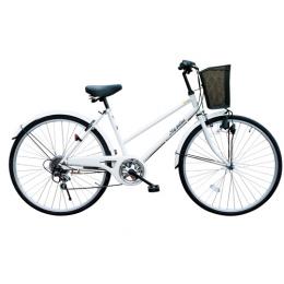 MYPALLAS シティサイクル26・6SP ホワイト M-501W 自転車(代引き不可)【Aug08P3】