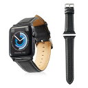 エレコム Apple Watch 42mm ソフトレザーバンド ラウンドボートタイプ ブラック AW-42BDLRBBK(代引不可)【送料無料】