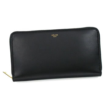 セリーヌ CELINE 長財布 長札 SOLO SMOOTH LAMBSKIN 10685 LARGE ZIPPED MULTIFUNCTION BLACK BK【3％OFF】【セール】【RCPmara1207】