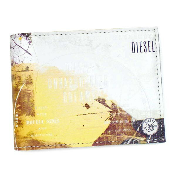 ディーゼル DIESEL 財布 二つ折りカード MONEY-MONEY X01255 NEELA XS PU CASTLEROCK / DAFFODIL GY【36％OFF】【セール】