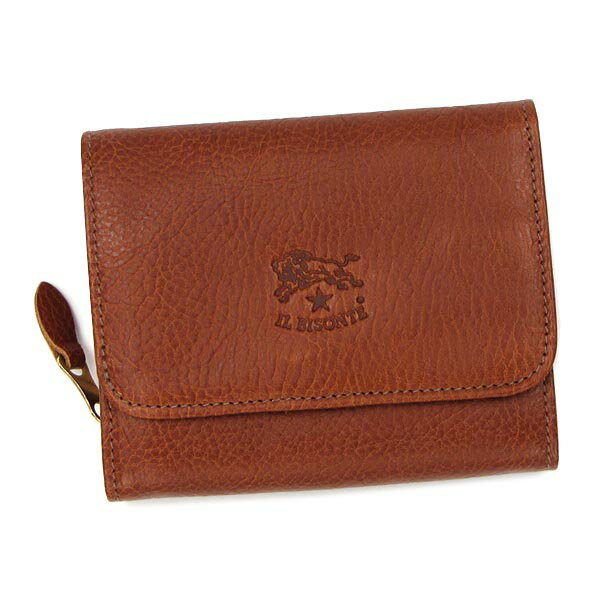 イルビゾンテ IL BISONTE 二つ折り財布 小銭入 C0883 COGNAC L.BR【楽ギフ_包装】【RCP】