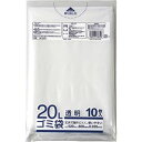 (まとめ) クラフトマン 業務用透明 メタロセン配合厚手ゴミ袋 20L HK-024 1パック(10枚) 【×30セット】