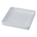 福井クラフト ABS製 正角肉皿 銀たたき 16cm 54250220 RNK8801
