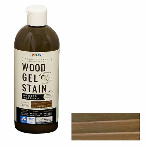 アサヒペン 水性WOODジェルステイン ウォルナット 300ml