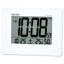 SEIKO CLOCK(セイコークロック) 大画面・温湿度電波デジタル目覚まし時計(白) SQ770W