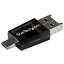 StarTech microSDカード専用USB/マイクロUSB接続カードリーダ/ライター アンドロイドデバイス/スマートフォン/タブレット/PC対応マイクロSD - USB/Micro USB変換アダプタ MSDREADU2OTG(代引き不可)
