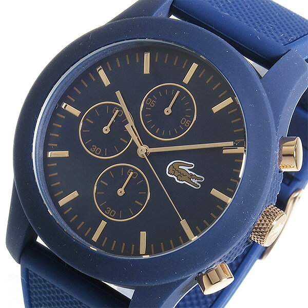 ラコステ LACOSTE クロノ クオーツ メンズ 腕時計 時計 2010827 ネイビー/ピンクゴールド