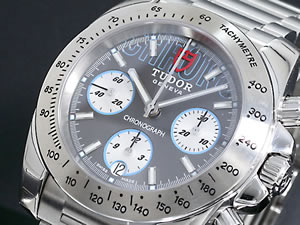 TUDOR チュードル 腕時計 スポーツクロノ 20300 グレー×銀 3連ベルト