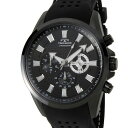 テクノス TECHNOS T6396BB クロノグラフ 24時間計 10気圧防水 ラバーベルト ブラック メンズ 腕時計【送料無料】