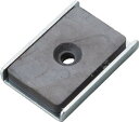 TRUSCO キャップ付フェライト磁石49mmX41mmX12.8mm 10個【TFC49KA-10P】(マグネット用品・マグネット素材)