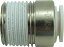 チヨダ ファイブ六角穴付メイルコネクター W(白)8mm・R3/8【F8-03MSW】(流体継手・チューブ・チューブ継手)