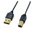 サンワサプライ 極細USBケーブル(USB2.0A-Bタイプ) KU20-SL15BK(代引不可)