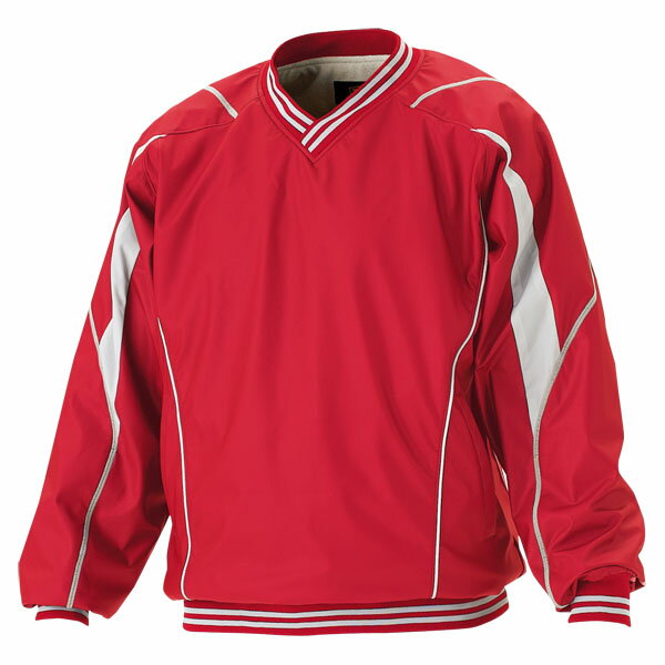 ZETT（ゼット） 野球 長袖Vネックジャンパー BOV410 6400 レッド Oの画像