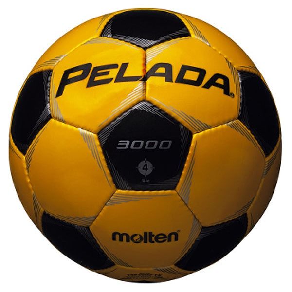 モルテン(Molten) サッカーボール4号球ペレーダ3000 メタリックイエロー×メタリックブラック F4P3000YKの画像
