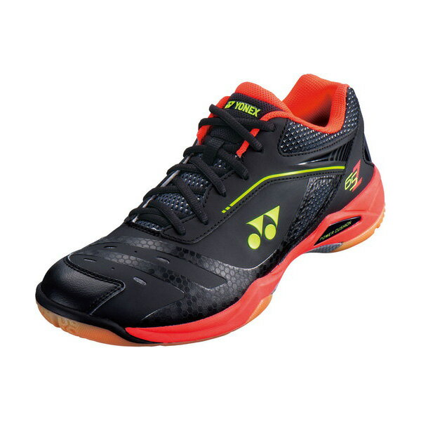 YONEX バドミントンシューズ POWER CUSHION 65Z(パワークッション 65Z) カラー 【ブラック×ブライトレッド】 サイズ【26.5】【送料無料】の画像