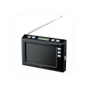 YAZAWA 4.3インチディスプレイ ワンセグラジオ(ブラック) TV03BK