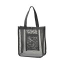 TANOSEE メッシュバッグB5ワイド 黒 1パック(10枚)