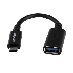（まとめ）StarTech USBType-C-USB3.0 タイプA変換アダプタ Type-C(24ピン)オス-タイプA(9ピン)メス 15cm ブラックUSB31CAADP 1個【×3セット】 (代引不可)