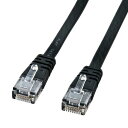 サンワサプライ カテゴリ6フラットケーブル15m(ブラック) KB-FL6-15BKN(代引不可)