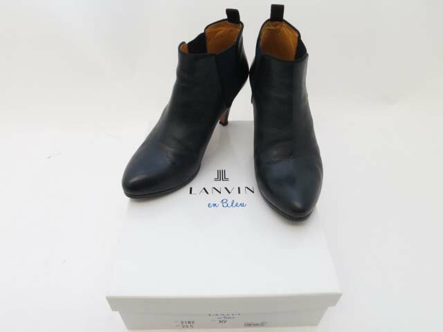 LANVIN en Blue/ランバンオンブルー/靴/ネイビー/サイドゴアブーツ/レディース/サイズ23 1/2【中古】