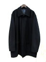 ミラクローズ mier clothes コート カシミヤ ウール メルトン 比翼 ウール 黒 ステンカラー 秋冬 メンズ 【ベクトル 古着】【中古】 160911