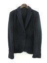 ユニクロ イネス UNIQLO INES ソフト ウール ジャケット ストライプ 紺 ネイビー S レディース 【中古】【ベクトル 古着】 170406 古着 買取&販売 ベクトルイズム