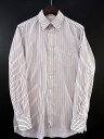 マッキントッシュフィロソフィー MACKINTOSH PHILOSOPHY TROTTER SHIRT シャツ バイカラー ストライプ ボタンダウン BD 長袖 ポケット 白 ホワイト 38 クールマックス メンズ 【中古】【ベクトル 古着】 170711 古着 買取&販売 ベクトルイズム