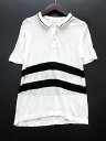 【中古】エムトロワ EMTROIS フェリシモ サマー ニット ポロシャツ 半袖 ボーダー 白 黒 ホワイト ブラック L レディース 【ベクトル 古着】 180723 古着 買取&販売 ベクトルイズム