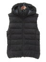 UNIQLO ユニクロ ウール混 フード ジップアップ ダウン ベスト XL チャコール レディース 【中古】【ベクトル 古着】 170815 古着 買取&販売 ベクトルイズム