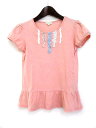 サンカンシオン 3can4on キッズ カットソー 130 ピンク コットン 子供服 フリル デザイン ペプラム 春夏 レディース 【中古】【ベクトル 古着】 170511 古着 買取&販売 ベクトルイズム