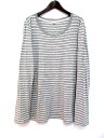 ユニクロ UNIQLO ロンT カットソー XL 灰 グレー コットン ボーダー柄 長袖 大きいサイズ 春夏 レディース 【中古】【ベクトル 古着】 170520 古着 買取&販売 ベクトルイズム