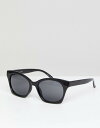 ピーシーズ レディース サングラス・アイウェア アクセサリー Pieces Angles Cat Eye Sunglasses Black