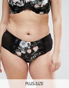ユアーズ レディース パンツ アンダーウェア Yours Dark Floral Satin Brief Black