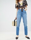 ニュールック レディース デニムパンツ ボトムス New Look Wash Straight Leg Jean Mid blue