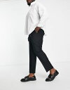 ショッピングスーツ 【送料無料】 フレンチコネクション メンズ カジュアルパンツ ボトムス French Connection Plus slim fit dinner suit pants Black