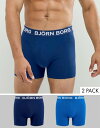 ビヨン ボルグ メンズ トランクス アンダーウェア Bjorn Bjorg 2 Pack Trunks Blue
