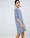 エムバイエム レディース ワンピース トップス mByM Stripe Dress Dazzling horizontal