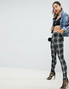 エイソス レディース レギンス ボトムス ASOS DESIGN leggings in mono check print Multi