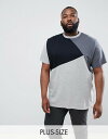 デューク メンズ Tシャツ トップス Duke King Size T-Shirt in Cut & Sew In Gray Marl Grey marl