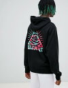 エレメント メンズ パーカー・スウェット アウター Element Amnesia tie dye hoodie with pack print in black Black