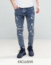 ケイラーアンドサン メンズ デニムパンツ ボトムス Cayler & Sons Jeans With Extreme Rips In Reg Fit Blue