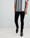 ハートアンドダガー メンズ デニムパンツ ボトムス Heart & Dagger super skinny jeans in black Black